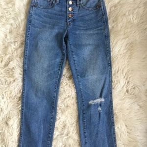 Distressed Vintage Straight Leg Jeans